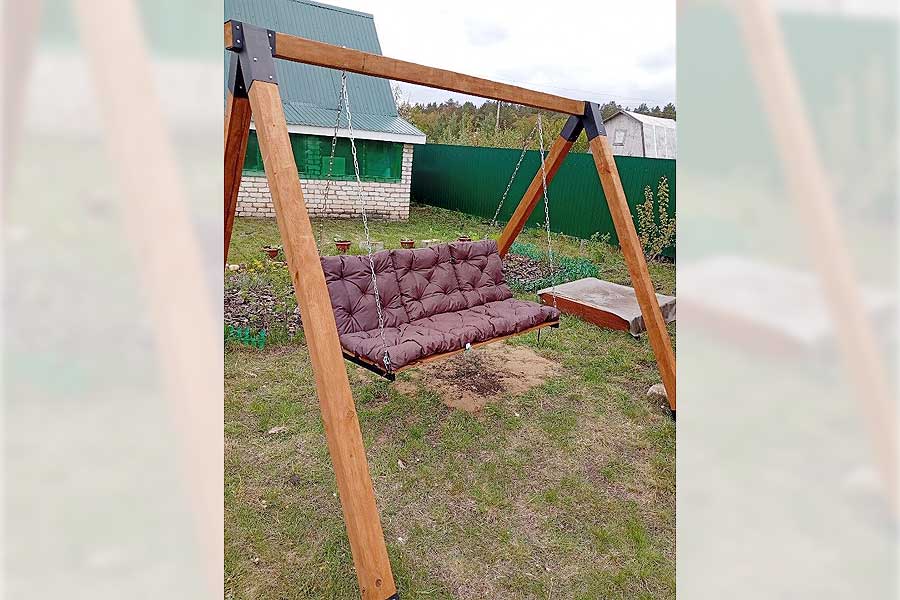 Кронштейн-коннектор тройной для качелей - фотография заказчика