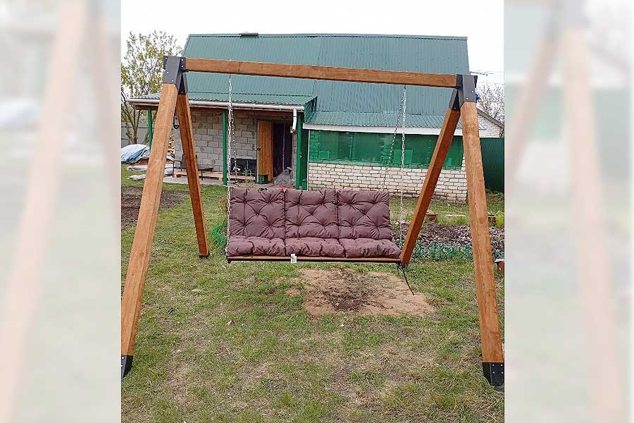 Кронштейн-коннектор тройной для качелей - фотография заказчика