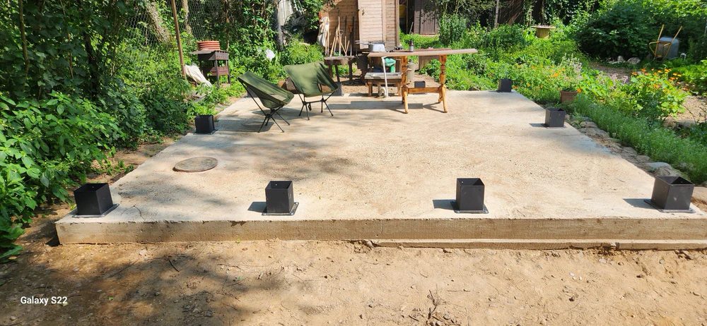 Пример монтажа бруса 150х150 мм на наши коннекторы